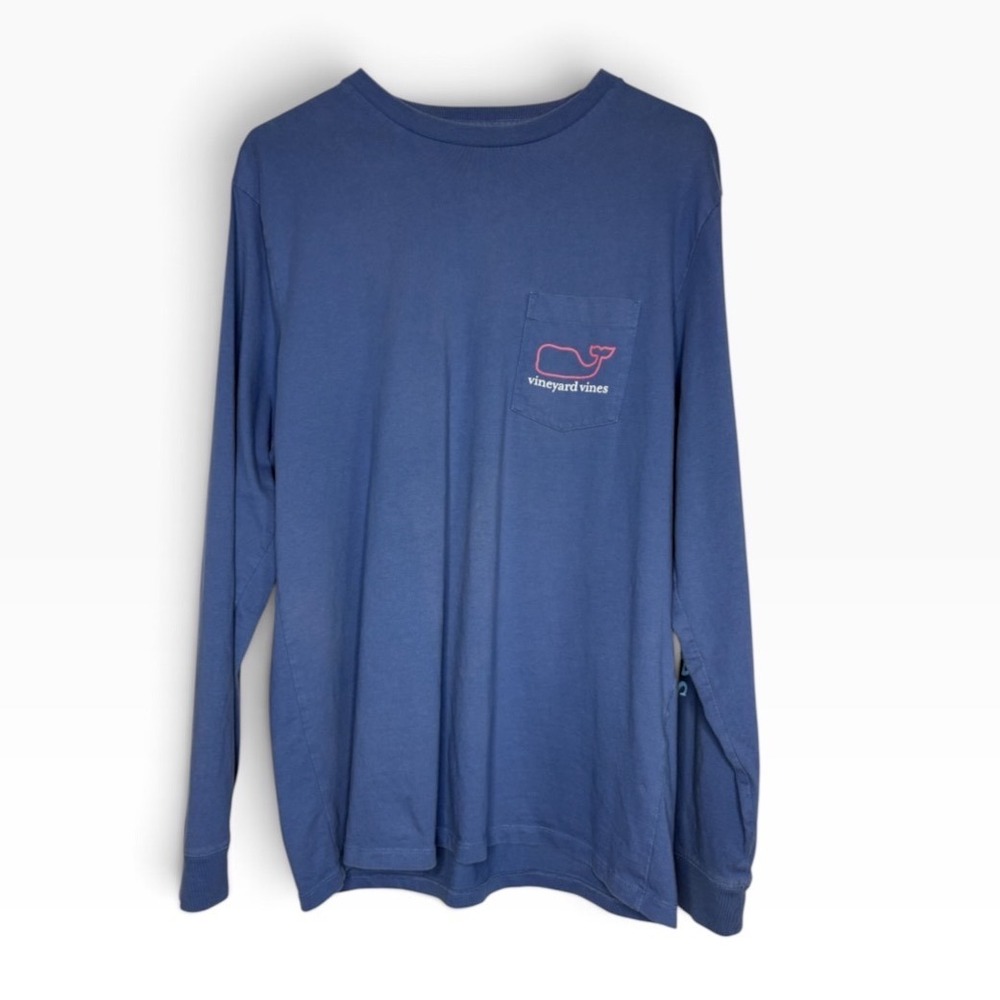 Vineyard Vines Men's Whale Pocket Tee Size Medium Long Sleeve Cotton